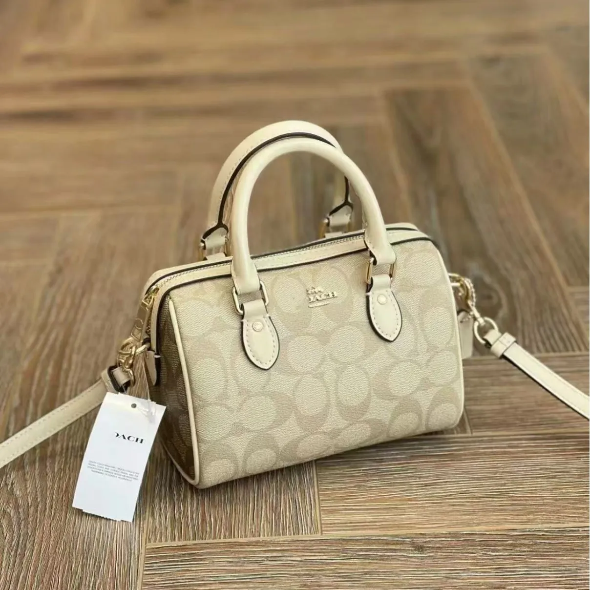 Vintage Floral Mini Boston Bag for Women - Fashion Single Shoulder Crossbody Handbag Classic Pillow Design Elegant Purse thumbnail 2