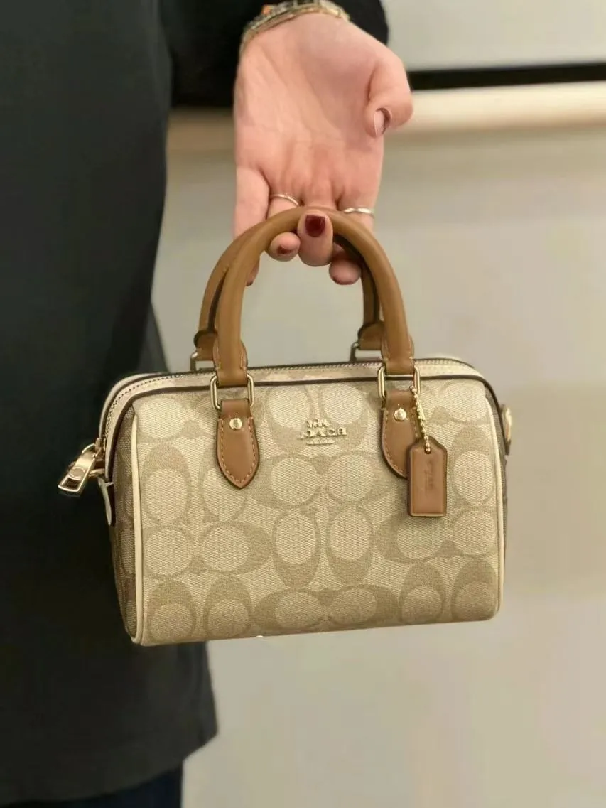 Vintage Floral Mini Boston Bag for Women - Fashion Single Shoulder Crossbody Handbag Classic Pillow Design Elegant Purse showcase 6