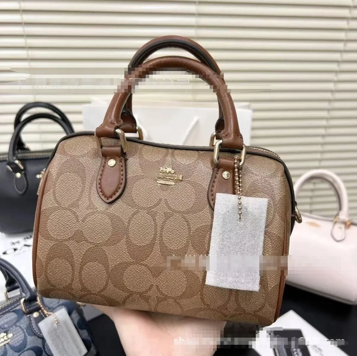 Vintage Floral Mini Boston Bag for Women - Fashion Single Shoulder Crossbody Handbag Classic Pillow Design Elegant Purse showcase 9