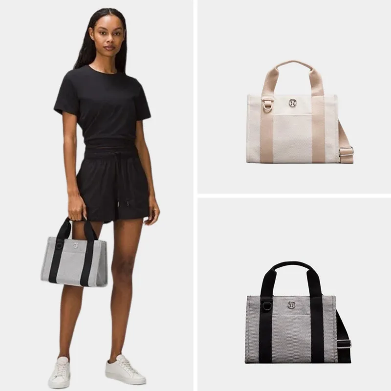 Women's Large Canvas Tote Bag with Multiple Pockets - Waterproof 20L Yoga Handbag for Daily Use, Travel, and Gym showcase 12