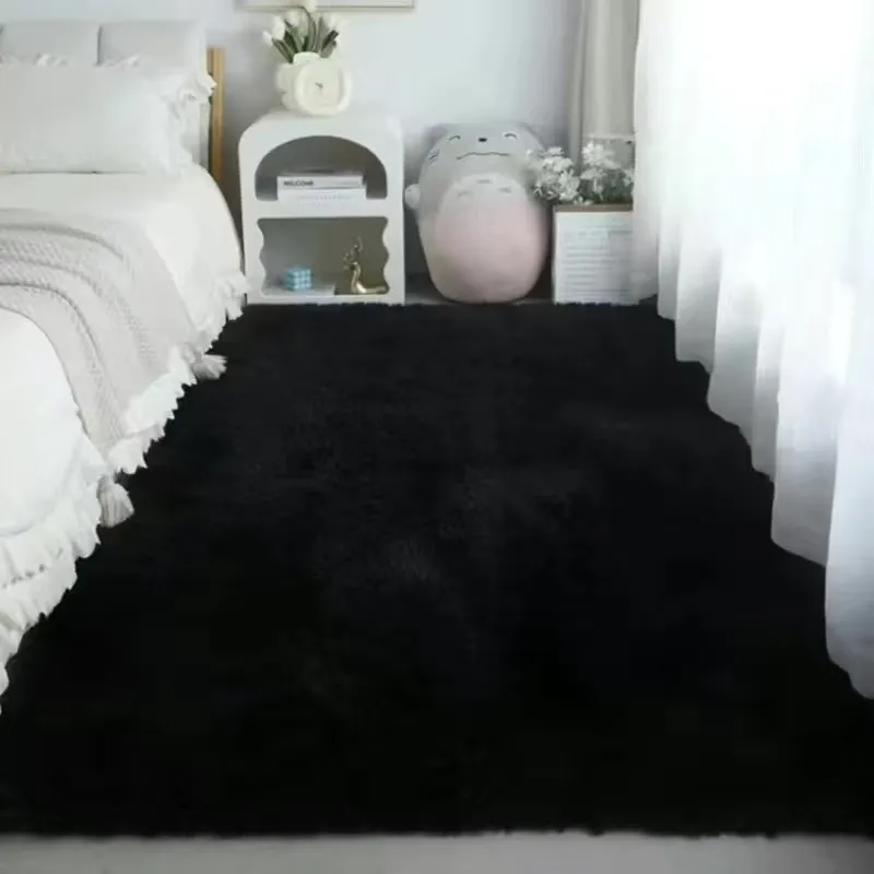 Nordic Style Plush Carpet for Bedroom Living Room - Full Coverage Floor Mat, Bedside Rug, Coffee Table Blanket - Soft, Comfortable, Internet-Famous Design thumbnail 6