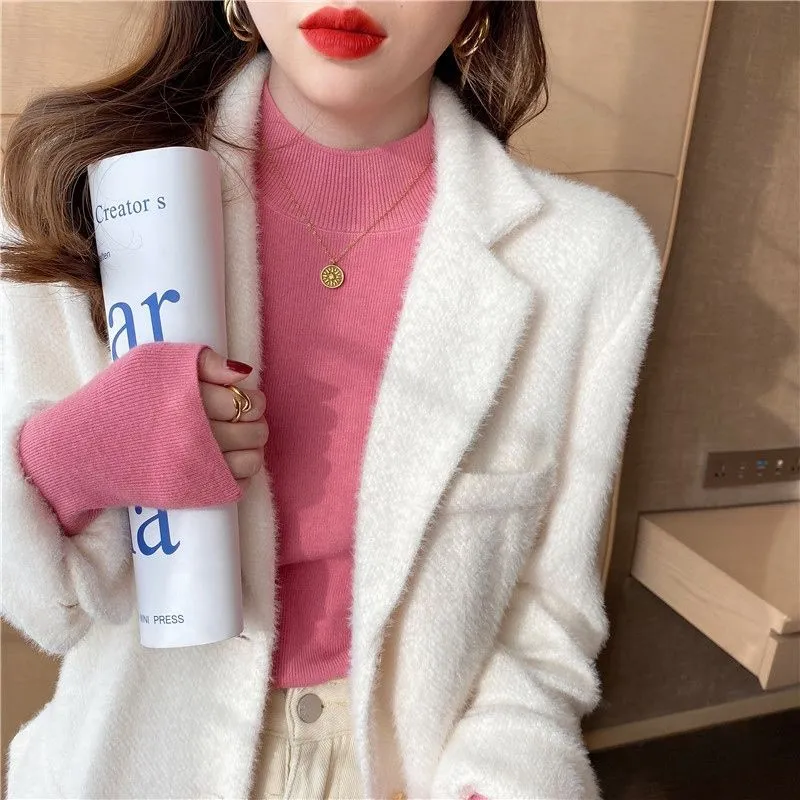 Women's Turtleneck Knit Sweater Long Sleeve Slim Fit Pullover Top | Elegant Autumn Winter Knitwear | Ladies Fashion Clothing for Ghana showcase 7