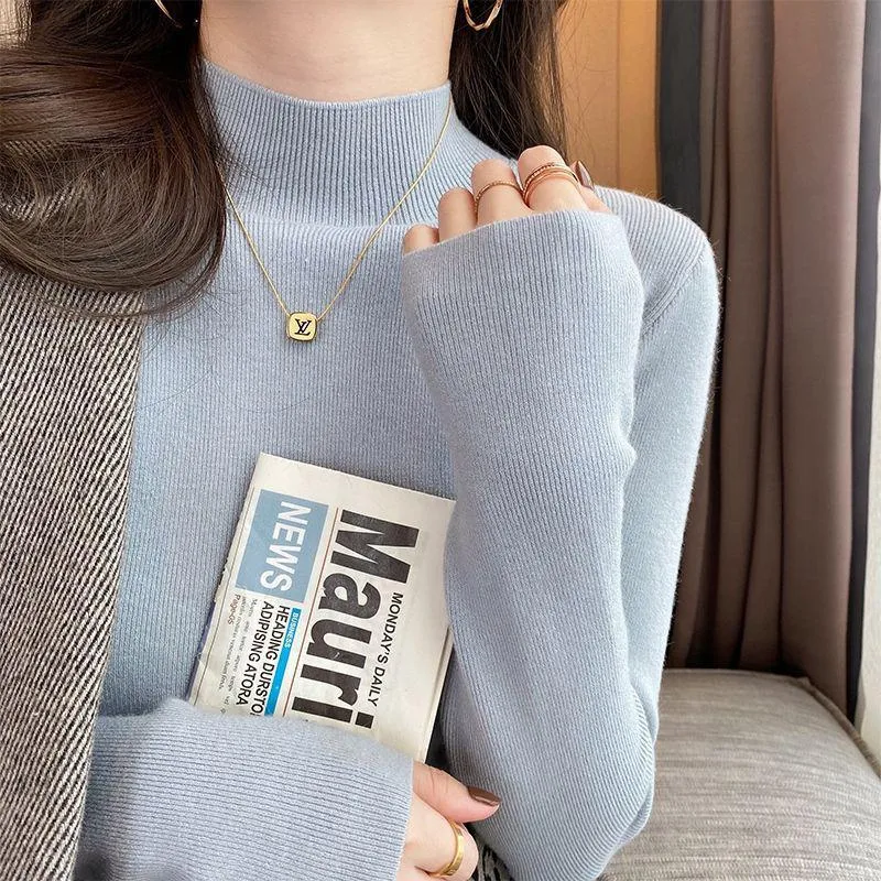 Women's Turtleneck Knit Sweater Long Sleeve Slim Fit Pullover Top | Elegant Autumn Winter Knitwear | Ladies Fashion Clothing for Ghana thumbnail 6