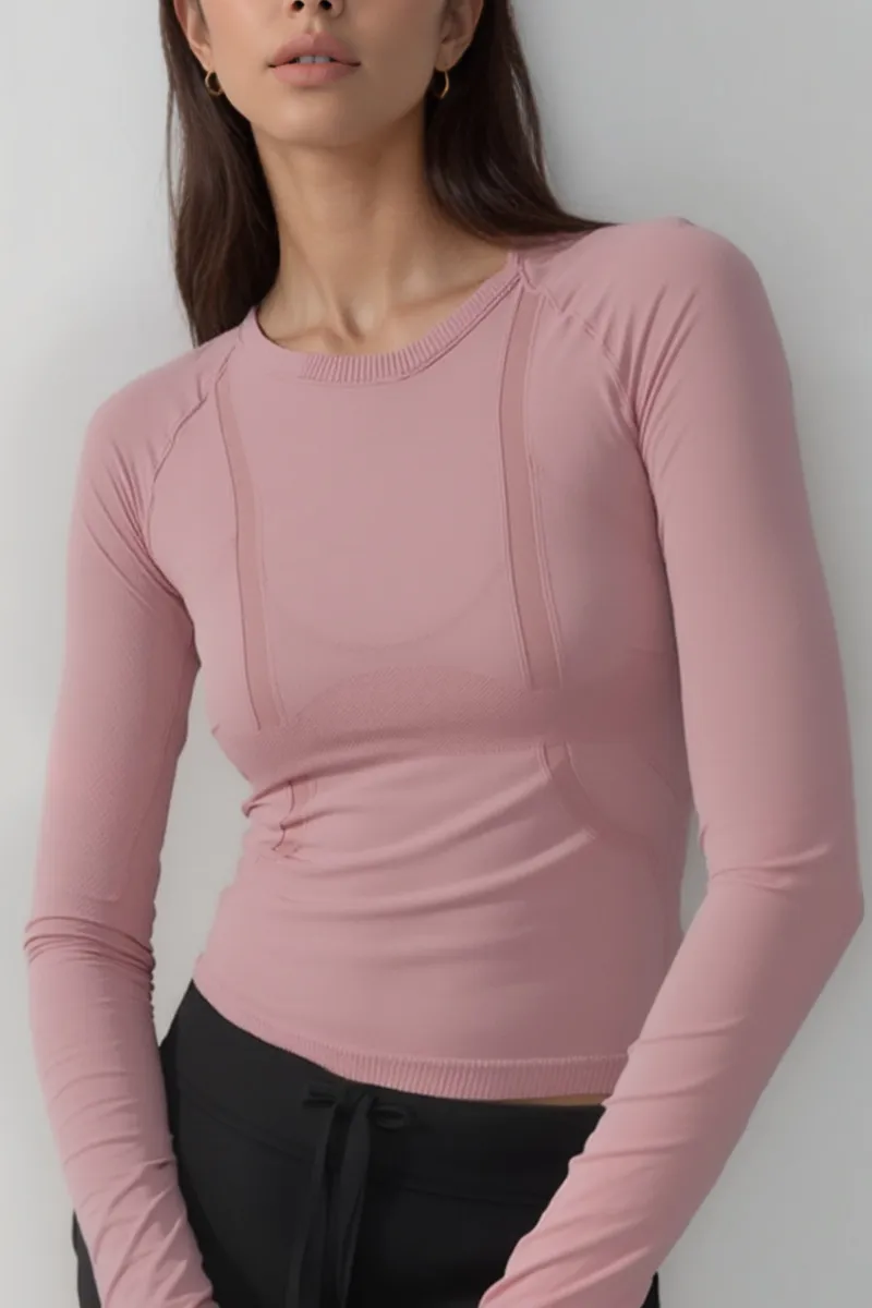 Women's Long Sleeve Quick-Dry Sports Top - Pilates, Yoga, Running, Fitness Training - Autumn/Winter Activewear - Comfortable and Breathable thumbnail 10