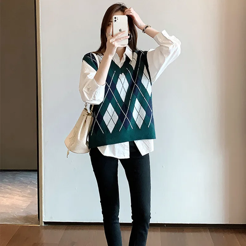 Women's White Long Sleeve Shirt - Korean Style Autumn Top, Versatile Western Design, Casual Inner Wear for Ladies showcase 4