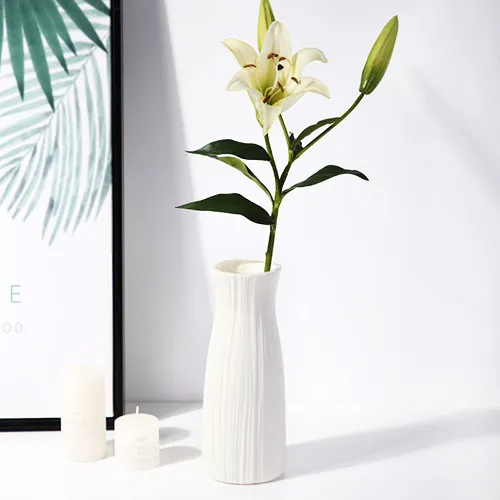 Nordic Style Plastic Vase - Modern Home Decor, Living Room Decoration, Drop-Resistant, Creative, Simple, Fresh Flower Vase for Table Centerpiece thumbnail 8
