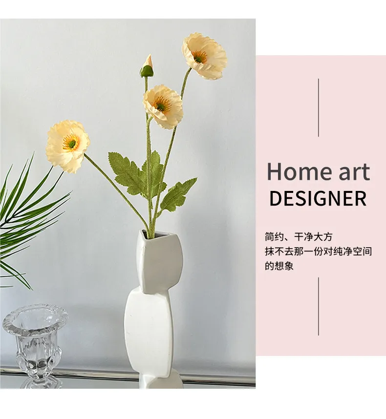 Artificial Poppy Flowers for Home Wedding Decoration - Realistic Silk Poppies, Photography Props, Net Red Style, Floral Arrangement showcase 9