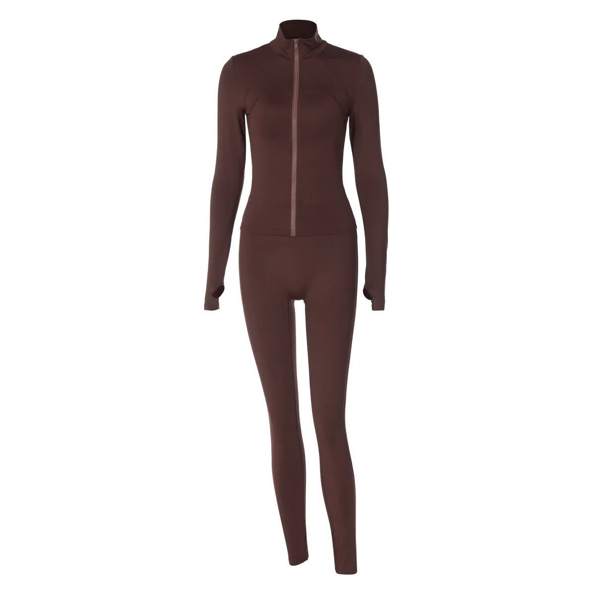 Women's Autumn Winter Fashion Cardigan Suit: High Collar Long Sleeve Top & Casual Versatile Pants Set - European & US Style thumbnail 5