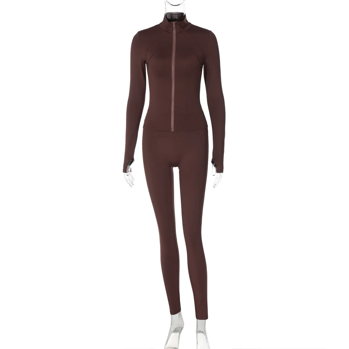 Women's Autumn Winter Fashion Cardigan Suit: High Collar Long Sleeve Top & Casual Versatile Pants Set - European & US Style thumbnail 8