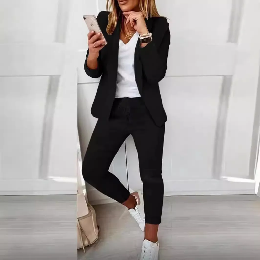 Women's Casual Fashion Suit Set 2023 - Trendy Two-Piece Outfit for Ladies, Perfect for Everyday Wear and Special Occasions thumbnail 1