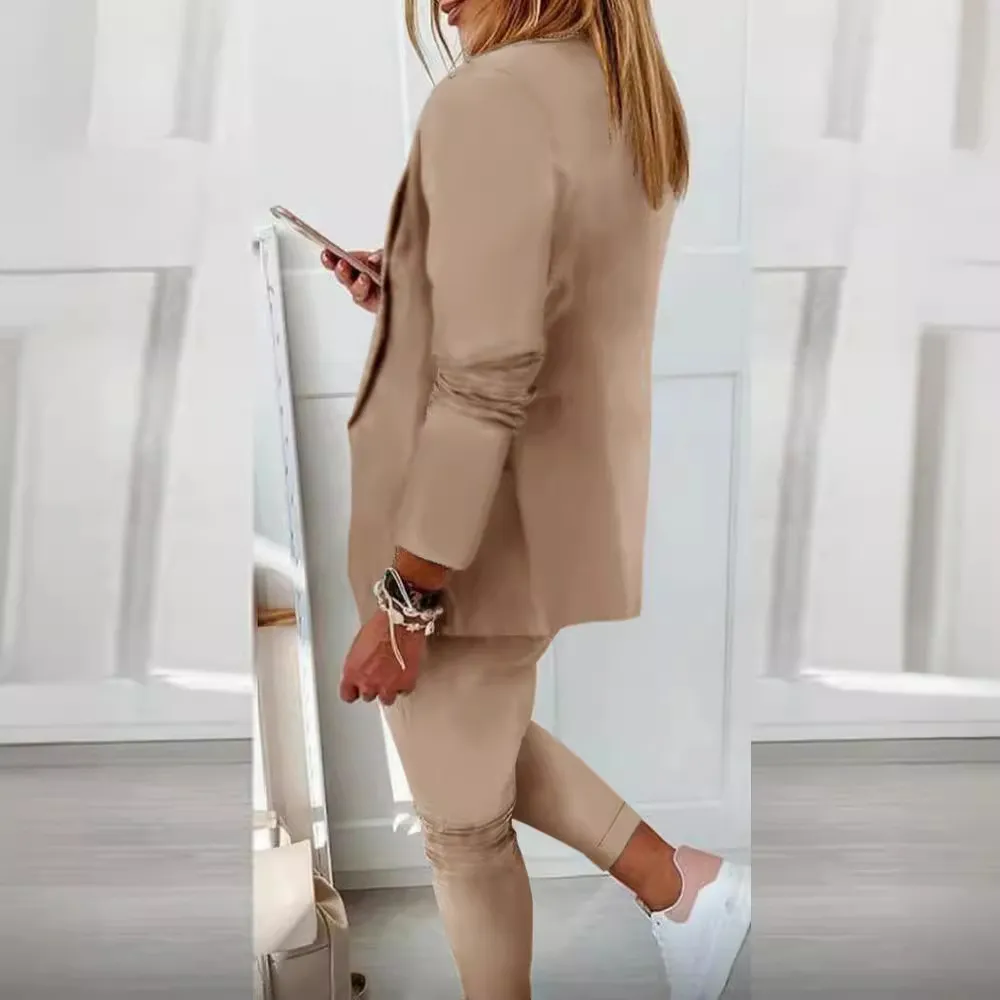 Women's Casual Fashion Suit Set 2023 - Trendy Two-Piece Outfit for Ladies, Perfect for Everyday Wear and Special Occasions thumbnail 2