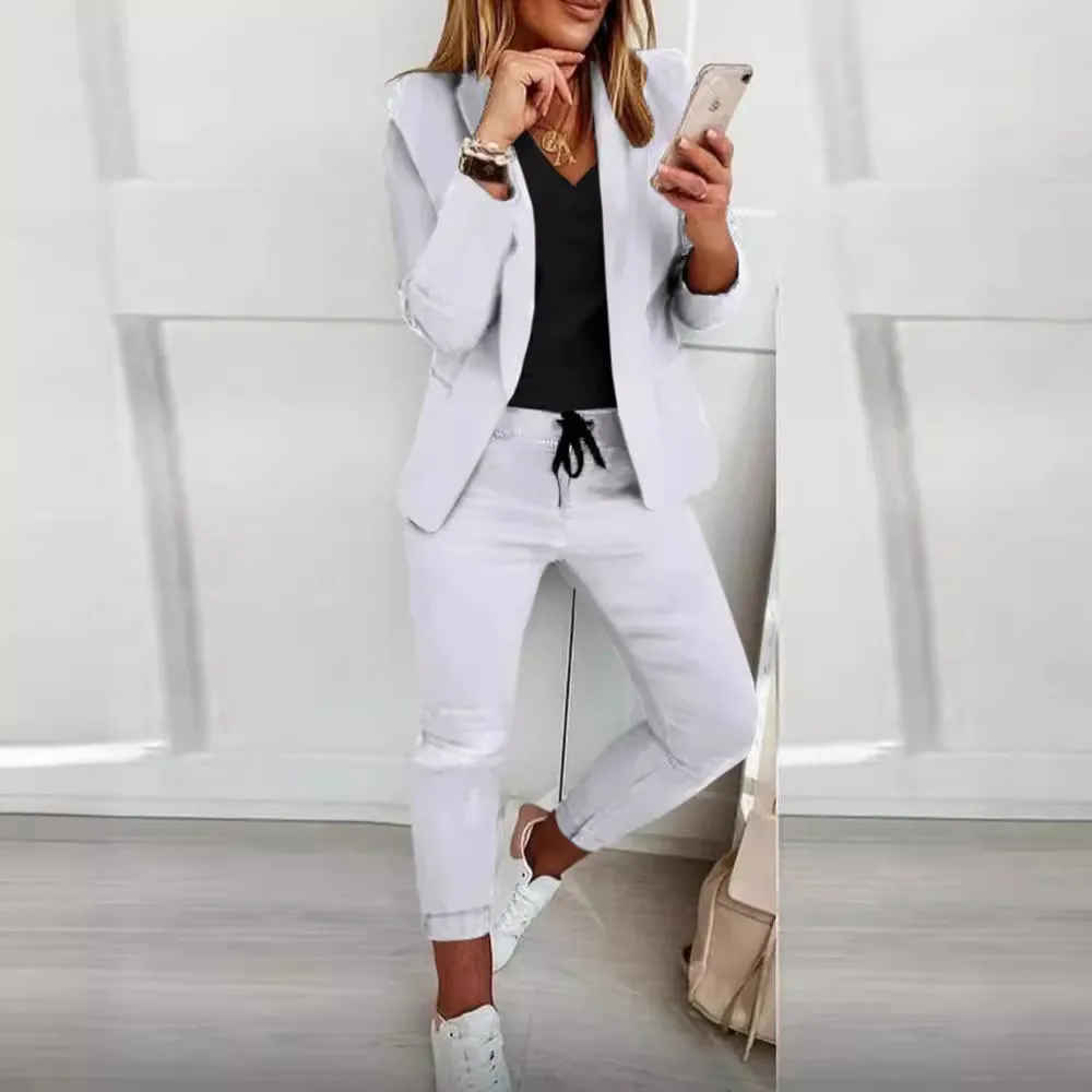Women's Casual Fashion Suit Set 2023 - Trendy Two-Piece Outfit for Ladies, Perfect for Everyday Wear and Special Occasions thumbnail 3