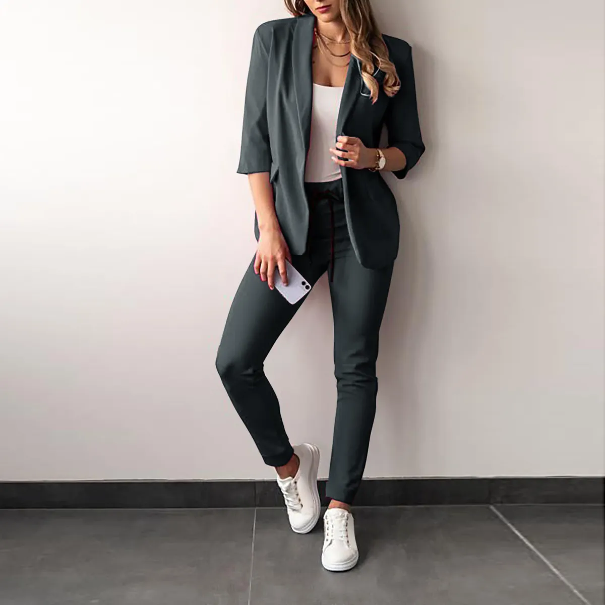 Women's Casual Fashion Suit Set 2023 - Trendy Two-Piece Outfit for Ladies, Perfect for Everyday Wear and Special Occasions showcase 19