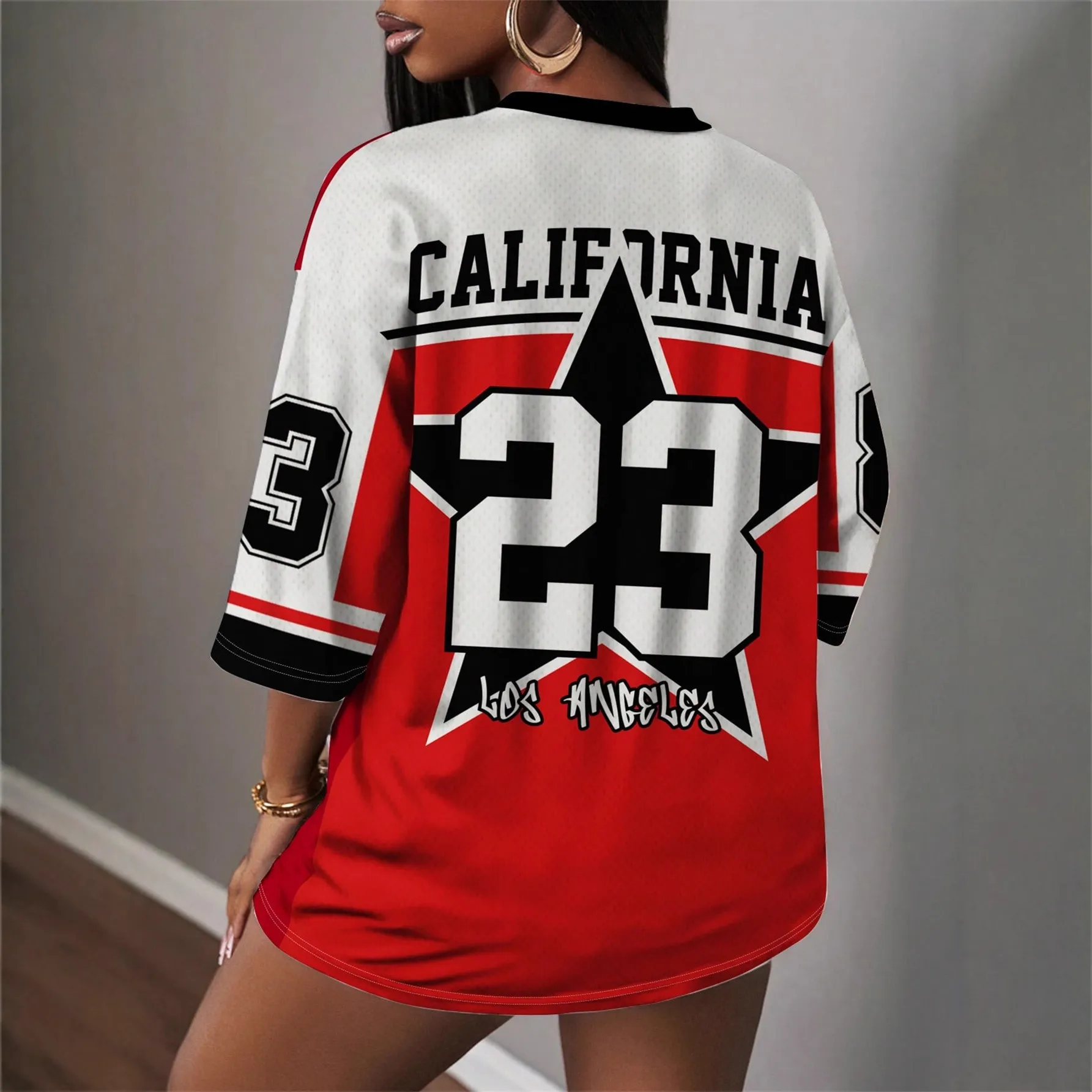 Women's Sexy Digital Print Loose Fit Short Sleeve T-Shirt Top - Trendy Summer Fashion 2025 thumbnail 4