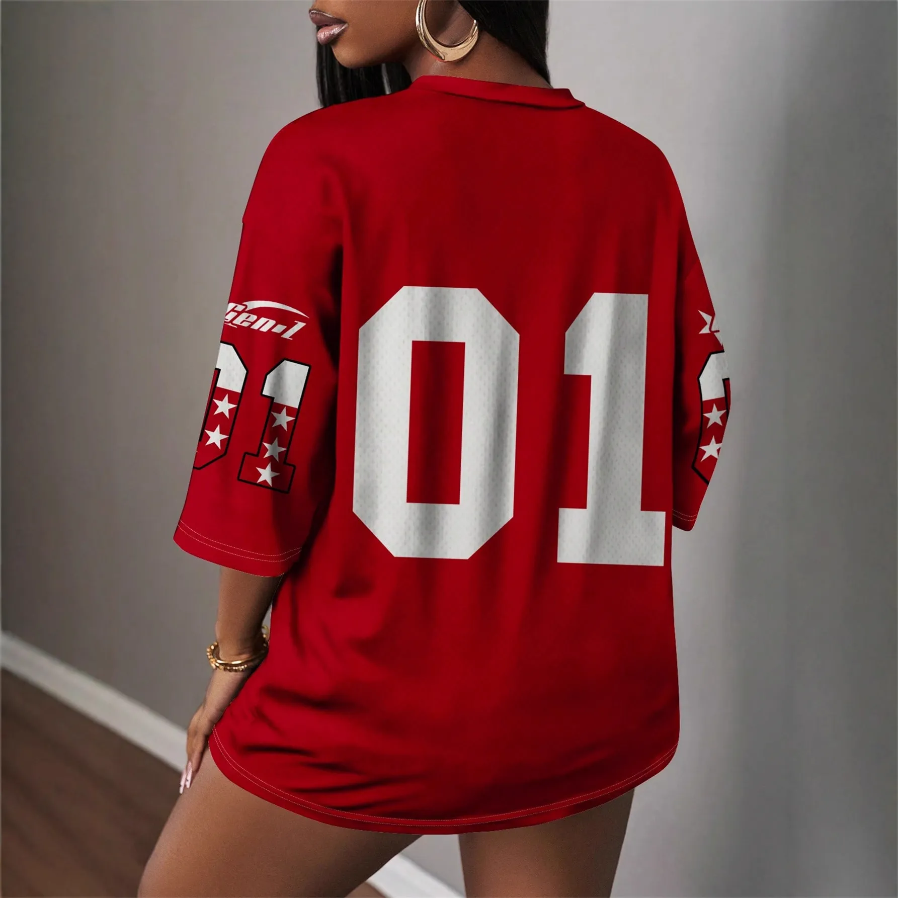 Women's Sexy Digital Print Loose Fit Short Sleeve T-Shirt Top - Trendy Summer Fashion 2025 thumbnail 5
