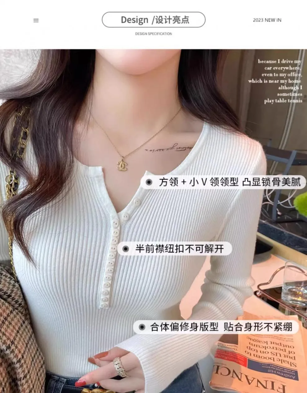 Women's Knitted Bottoming Shirt - Stylish Thin Gray Collar Top, Slim Fit Early Autumn Sweater 2025 - Casual Long Sleeve Pullover showcase 8