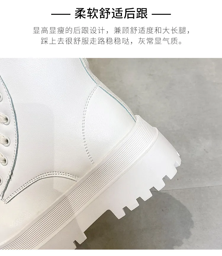Women's Knee High Boots 2023 Autumn British Style Lace-Up Slimming Knight Boots Thick Sole Martin Boots Fashion Riding Boots for Women showcase 8