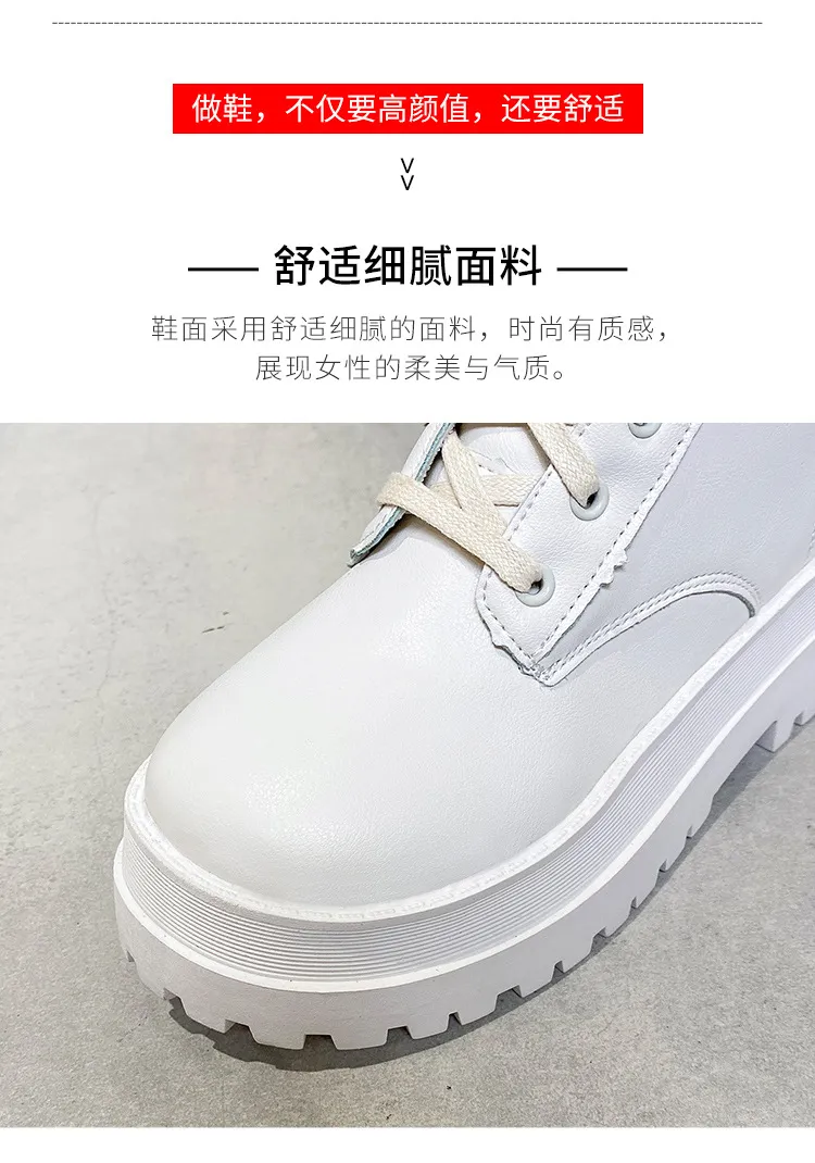 Women's Knee High Boots 2023 Autumn British Style Lace-Up Slimming Knight Boots Thick Sole Martin Boots Fashion Riding Boots for Women showcase 6