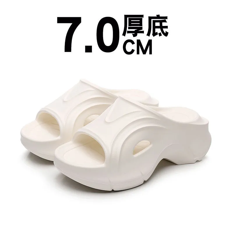 Women's Thick Sole Summer Sandals EVA Platform Height Increasing Anti-Slip Fashionable Home Slippers Student Style Soft Sole Beach Shoes thumbnail 5