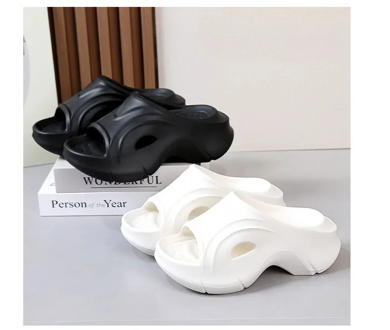 Women's Thick Sole Summer Sandals EVA Platform Height Increasing Anti-Slip Fashionable Home Slippers Student Style Soft Sole Beach Shoes showcase 10