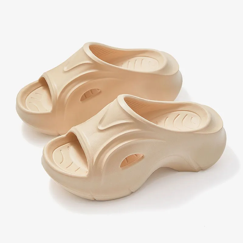 Women's Thick Sole Summer Sandals EVA Platform Height Increasing Anti-Slip Fashionable Home Slippers Student Style Soft Sole Beach Shoes thumbnail 7