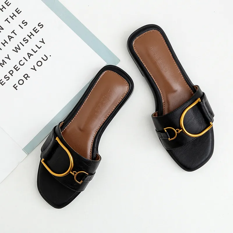 Women's Summer Fashion Slides Sandals - Chic, Comfortable, and Trendy Flat Shoes for Outdoor Wear - 2024 New Arrival thumbnail 6