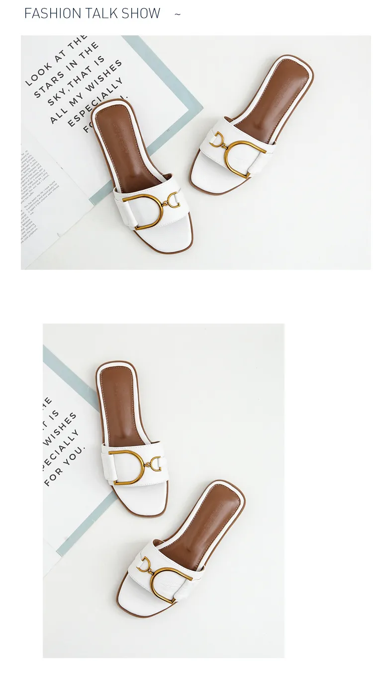 Women's Summer Fashion Slides Sandals - Chic, Comfortable, and Trendy Flat Shoes for Outdoor Wear - 2024 New Arrival showcase 12