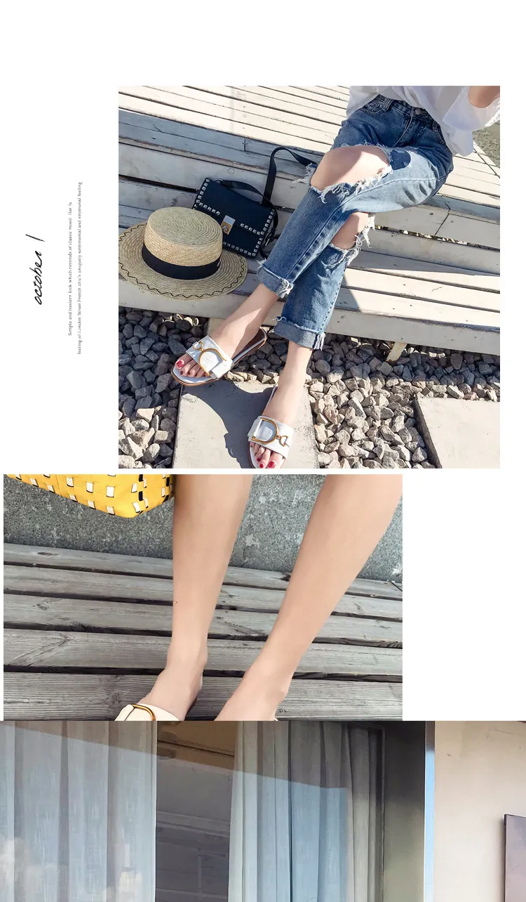 Women's Summer Fashion Slides Sandals - Chic, Comfortable, and Trendy Flat Shoes for Outdoor Wear - 2024 New Arrival showcase 8