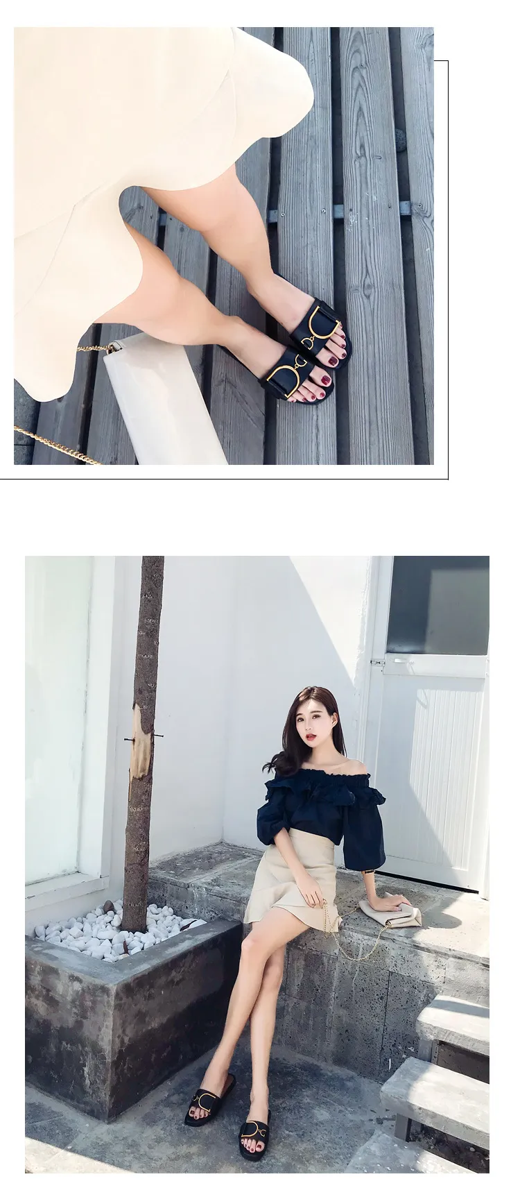 Women's Summer Fashion Slides Sandals - Chic, Comfortable, and Trendy Flat Shoes for Outdoor Wear - 2024 New Arrival showcase 5