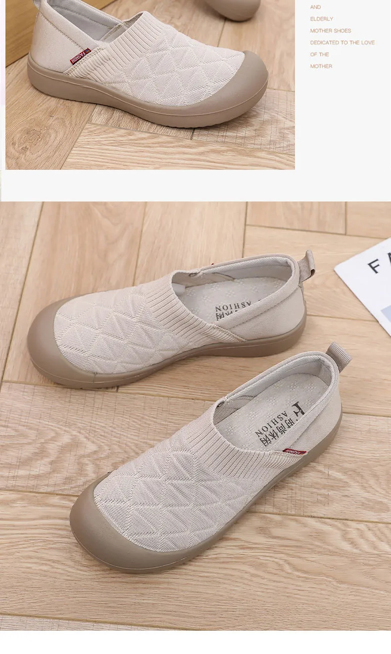 Women's Soft Sole Slip-On Shoes - Comfortable Lightweight Plaid Loafers for Moms, Non-Slip Work Shoes, Spring & Autumn Fashion showcase 17