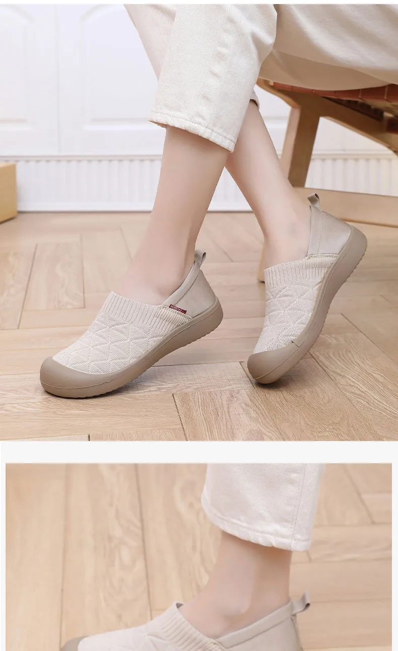 Women's Soft Sole Slip-On Shoes - Comfortable Lightweight Plaid Loafers for Moms, Non-Slip Work Shoes, Spring & Autumn Fashion showcase 14