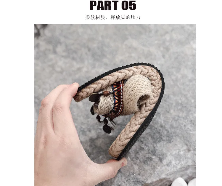 Women's Bohemian Tassel Wedge Heel Slippers - Handmade Ethnic Style Summer Beach Shoes - Comfortable Outdoor Fashion Footwear showcase 13