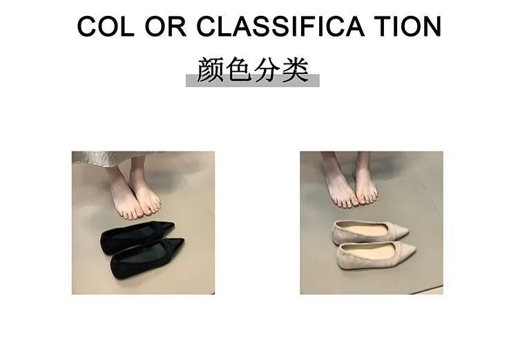 Women's Fashion Splicing Pointed Toe Shoes - European & American Style Thick Heel Slip-Ons for Spring, Versatile & Comfortable showcase 1