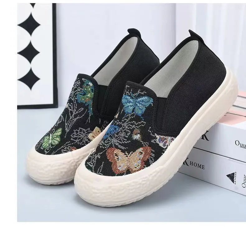 Women's Canvas Loafers Slip-On Shoes - 2024 New Fashion Breathable Comfortable Casual All-Match Sneakers for Ladies showcase 18