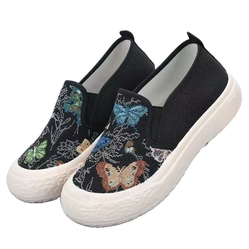 Women's Canvas Loafers Slip-On Shoes - 2024 New Fashion Breathable Comfortable Casual All-Match Sneakers for Ladies thumbnail 5