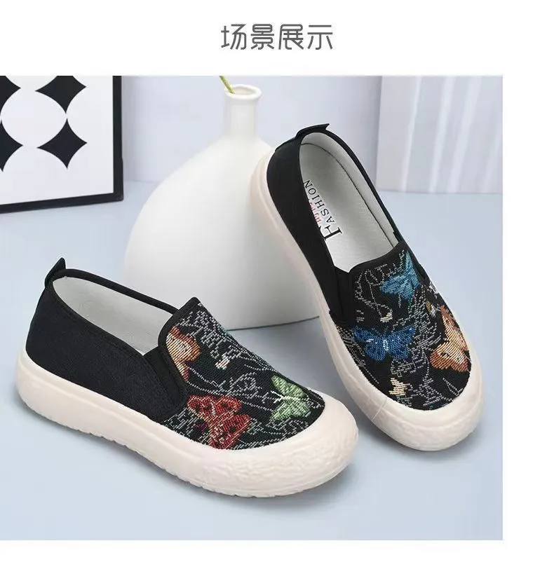 Women's Canvas Loafers Slip-On Shoes - 2024 New Fashion Breathable Comfortable Casual All-Match Sneakers for Ladies showcase 17