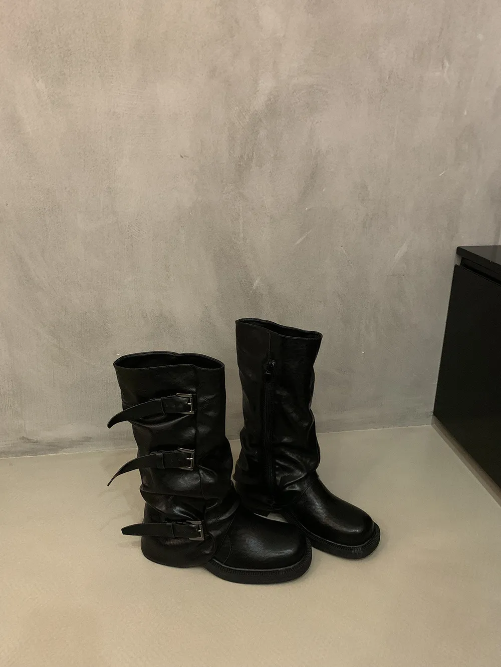 Women's Retro Western Ankle Boots - Denim Style, Chunky Heel, Mid-Calf Length - Fashionable Knight Boots for Autumn/Winter showcase 12