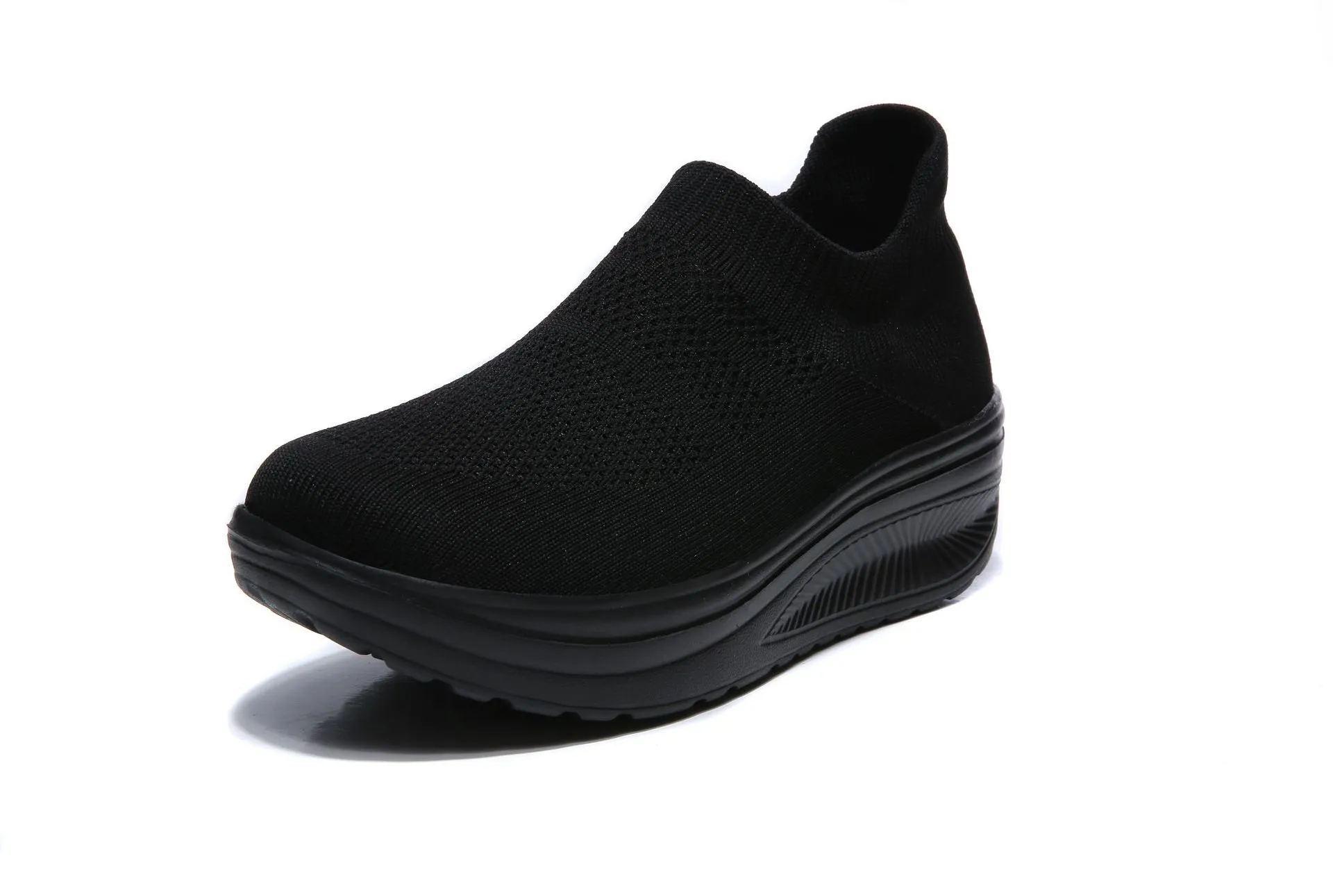 Women's Platform Sneakers Lightweight EVA Slip-On Walking Shoes Plus Size Fashion Rocking Sock Shoes Breathable Flying Woven Casual Trainers thumbnail 10