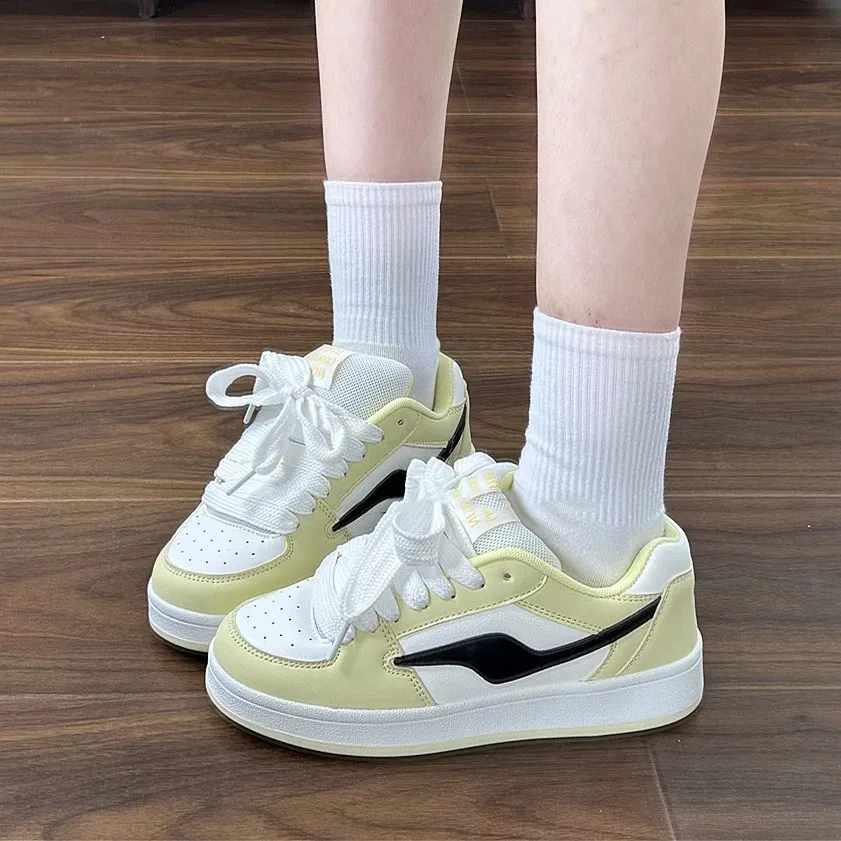 Women's Thick Sole Sneakers Trendy Fashion 2025 Spring Autumn New Arrival Sports Casual Shoes All-Match Bread Shoes Niche Design showcase 2