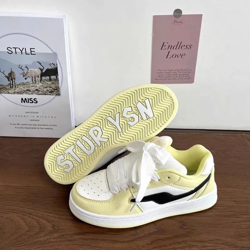 Women's Thick Sole Sneakers Trendy Fashion 2025 Spring Autumn New Arrival Sports Casual Shoes All-Match Bread Shoes Niche Design showcase 3