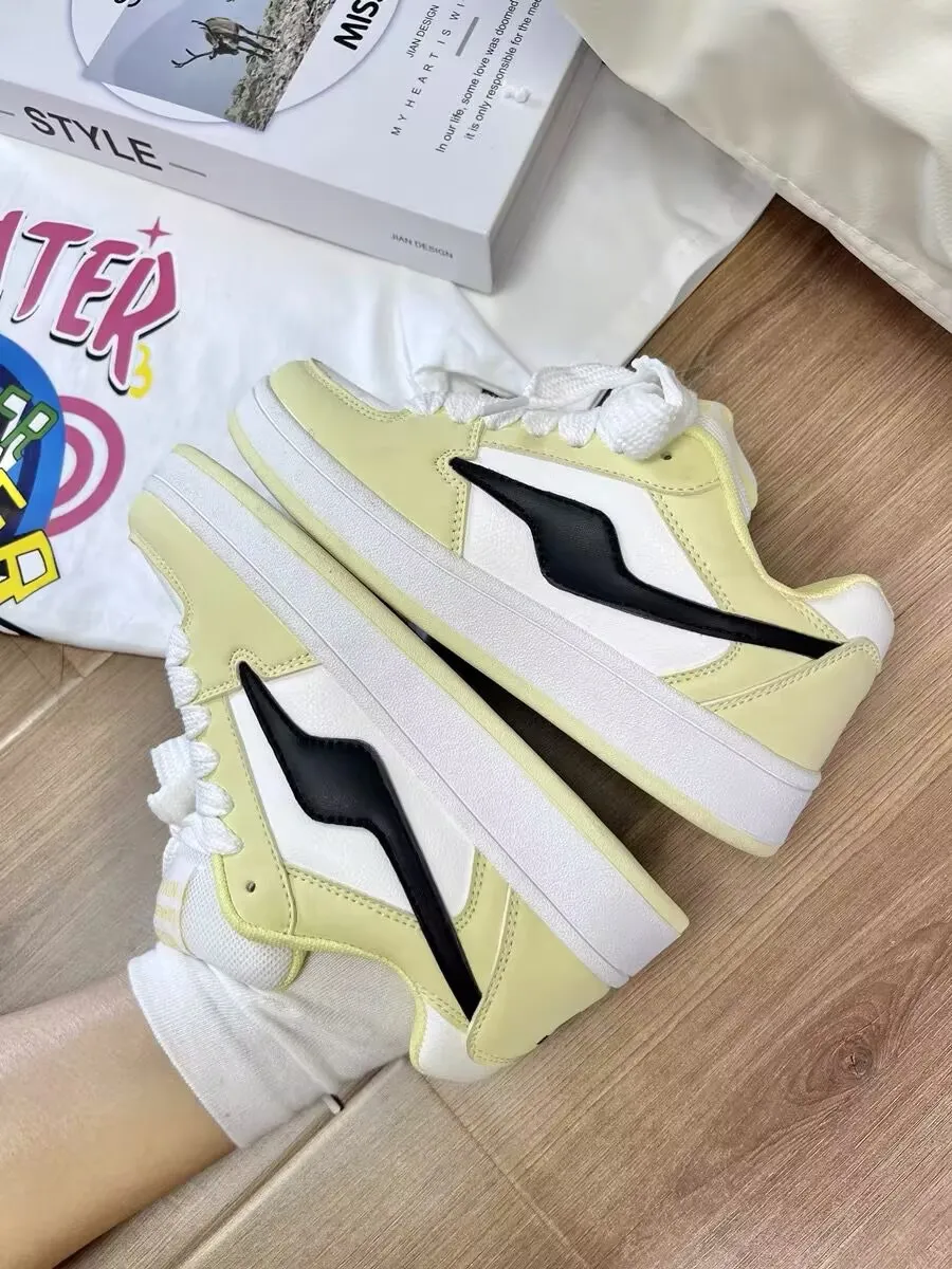 Women's Thick Sole Sneakers Trendy Fashion 2025 Spring Autumn New Arrival Sports Casual Shoes All-Match Bread Shoes Niche Design showcase 4