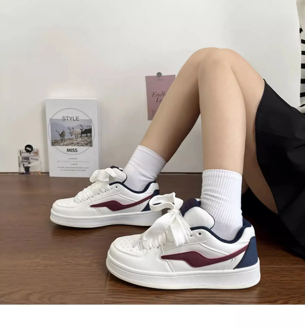Women's Thick Sole Sneakers Trendy Fashion 2025 Spring Autumn New Arrival Sports Casual Shoes All-Match Bread Shoes Niche Design showcase 15
