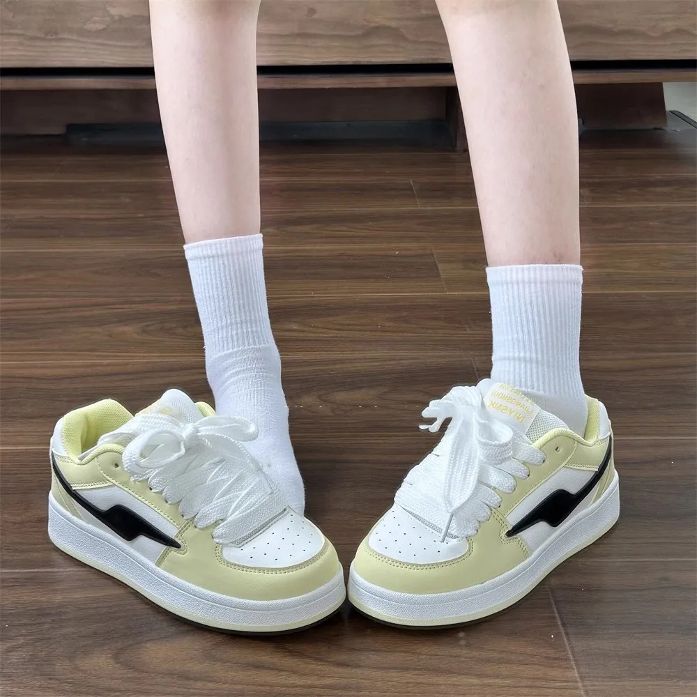 Women's Thick Sole Sneakers Trendy Fashion 2025 Spring Autumn New Arrival Sports Casual Shoes All-Match Bread Shoes Niche Design showcase 9