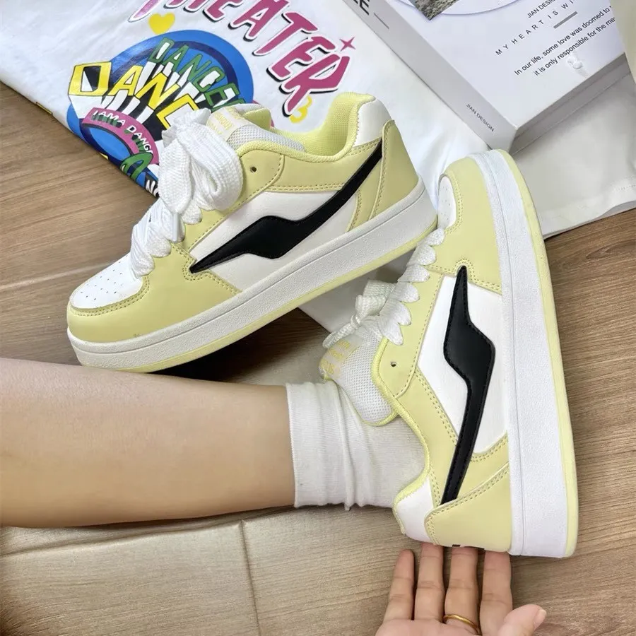 Women's Thick Sole Sneakers Trendy Fashion 2025 Spring Autumn New Arrival Sports Casual Shoes All-Match Bread Shoes Niche Design thumbnail 3