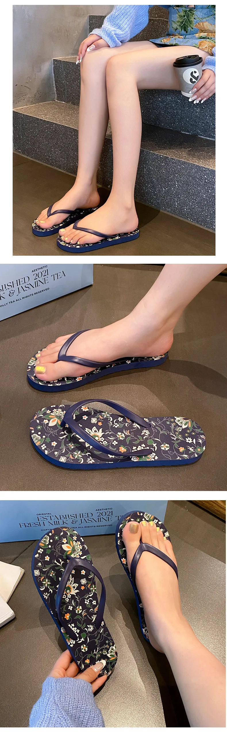 Women's Summer Flip Flops - Fashionable Flat Sandals for Beach, Outdoor, and Casual Wear - Comfortable and Stylish Slides showcase 9