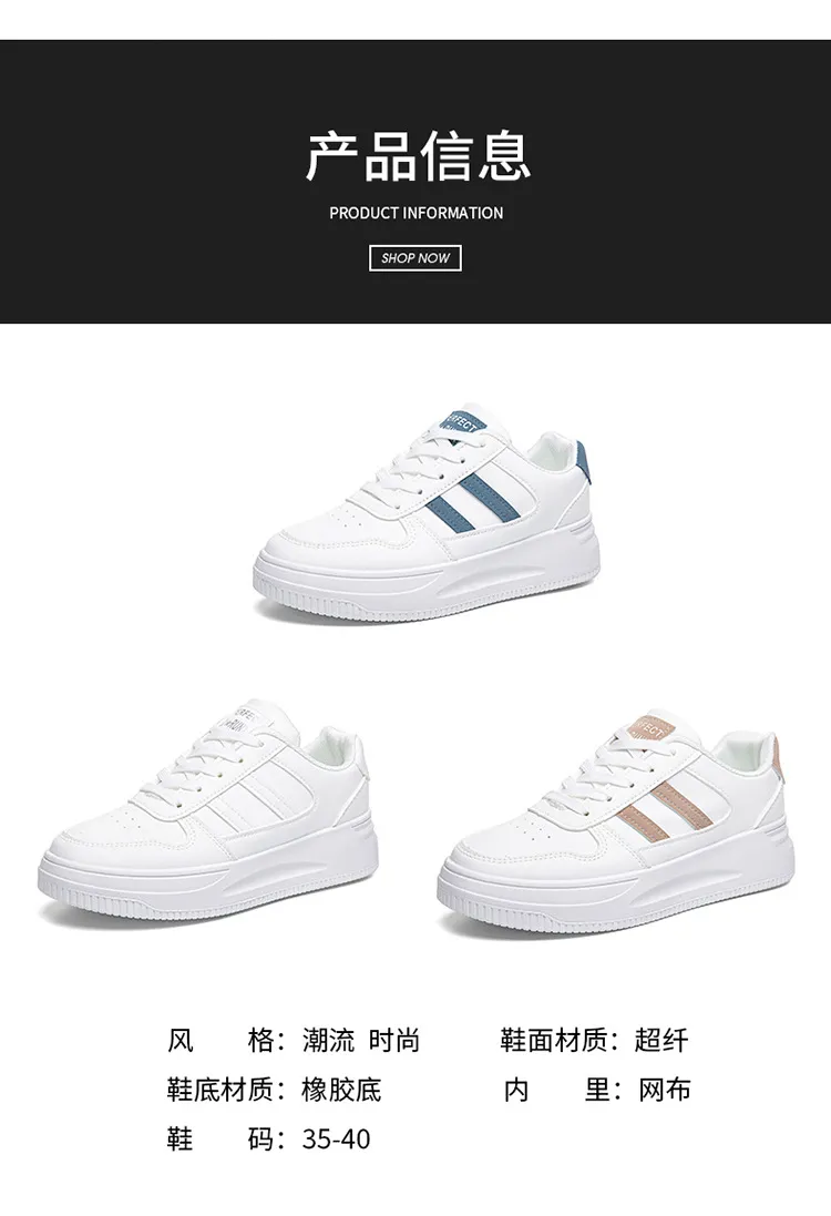 Women's White Sneakers - 2024 Spring Fashion Sports Shoes - Versatile Casual Student Style - Comfortable Walking, Running, Everyday Wear showcase 8