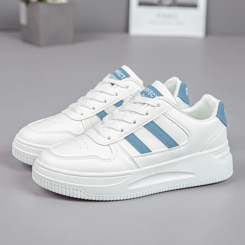 Women's White Sneakers - 2024 Spring Fashion Sports Shoes - Versatile Casual Student Style - Comfortable Walking, Running, Everyday Wear thumbnail 6