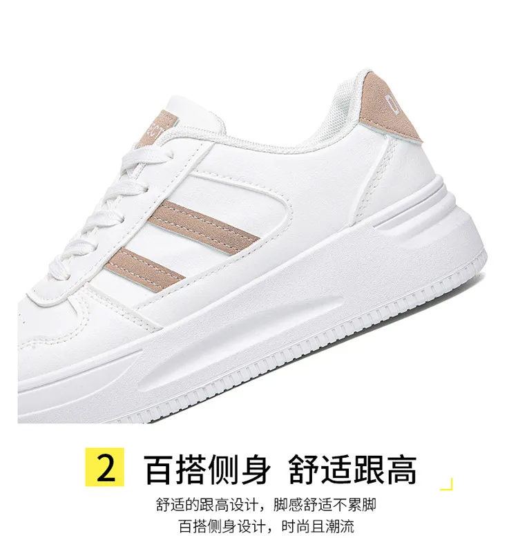 Women's White Sneakers - 2024 Spring Fashion Sports Shoes - Versatile Casual Student Style - Comfortable Walking, Running, Everyday Wear showcase 11