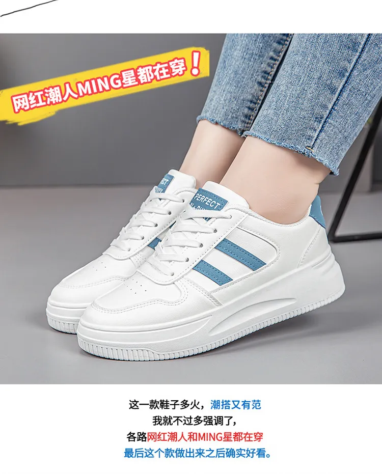 Women's White Sneakers - 2024 Spring Fashion Sports Shoes - Versatile Casual Student Style - Comfortable Walking, Running, Everyday Wear showcase 4