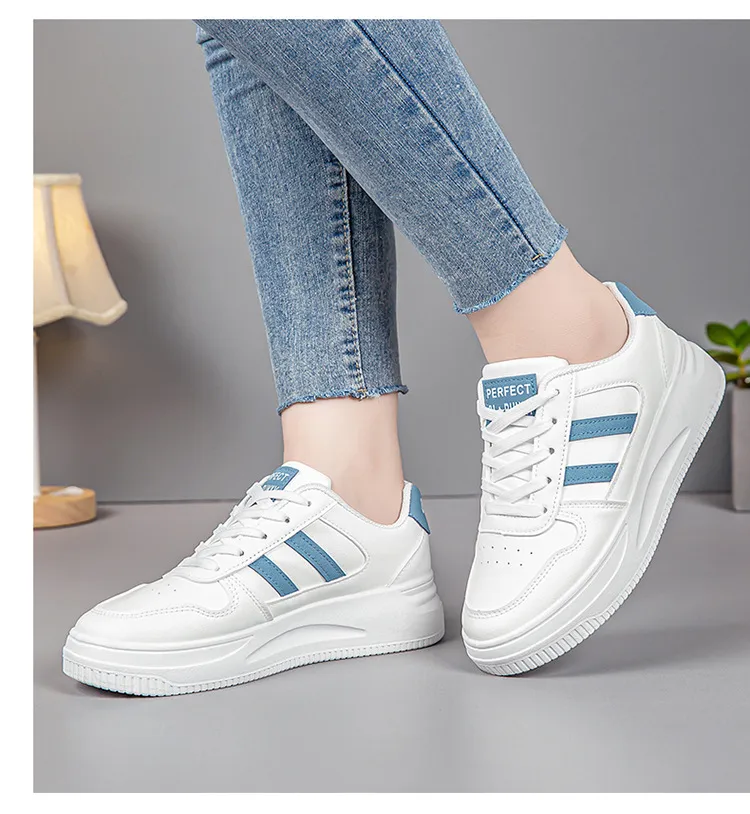 Women's White Sneakers - 2024 Spring Fashion Sports Shoes - Versatile Casual Student Style - Comfortable Walking, Running, Everyday Wear showcase 20